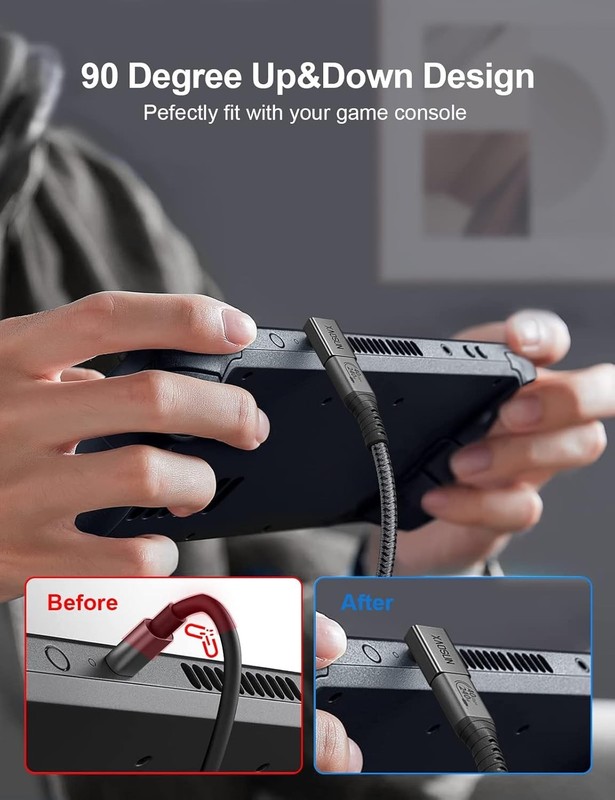 Versatile USB C Right Angle Adapter - 40Gbps Transmission & 8K Output gallery