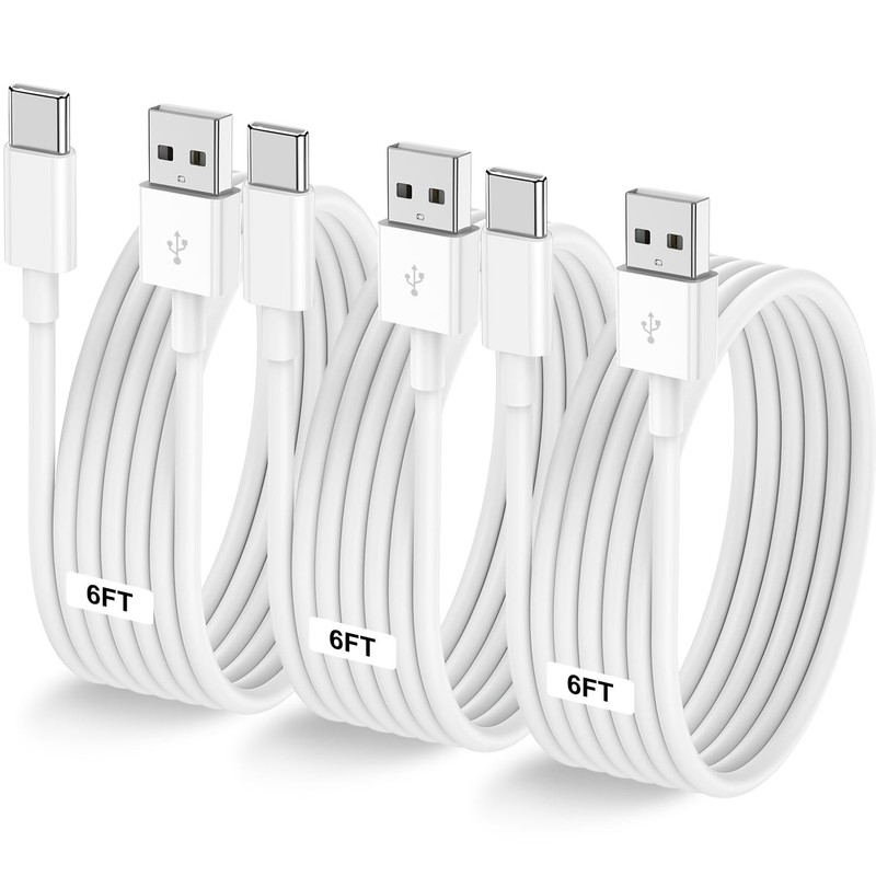 3-Pack 6FT USB A to USB Cable Car Carplay Cable for iPhone 17 16e 16 15 Plus …