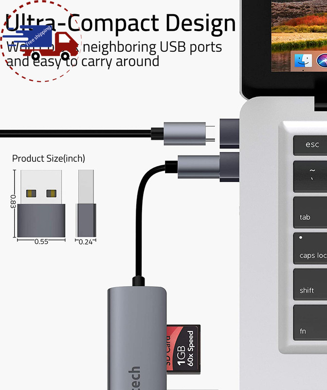 Syntech USB C Female to USB Male Adapter Pack of 3 Type C to USB a Converter Com gallery