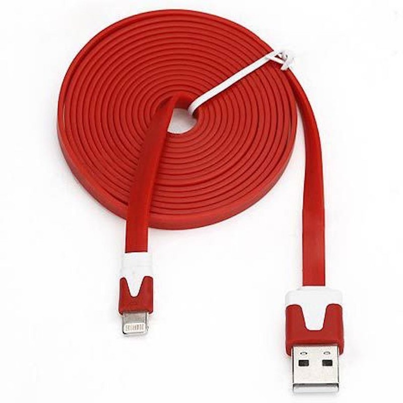 flat noodle USB Data Sync phone charger Cable FOR apple iPhone 6 5 5s 5c 6 plus