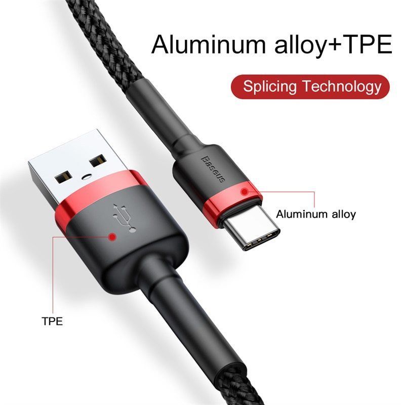 Baseus USB Type C Cable USB-C Fast Charging Data Cord for Samsung Google Huawei gallery