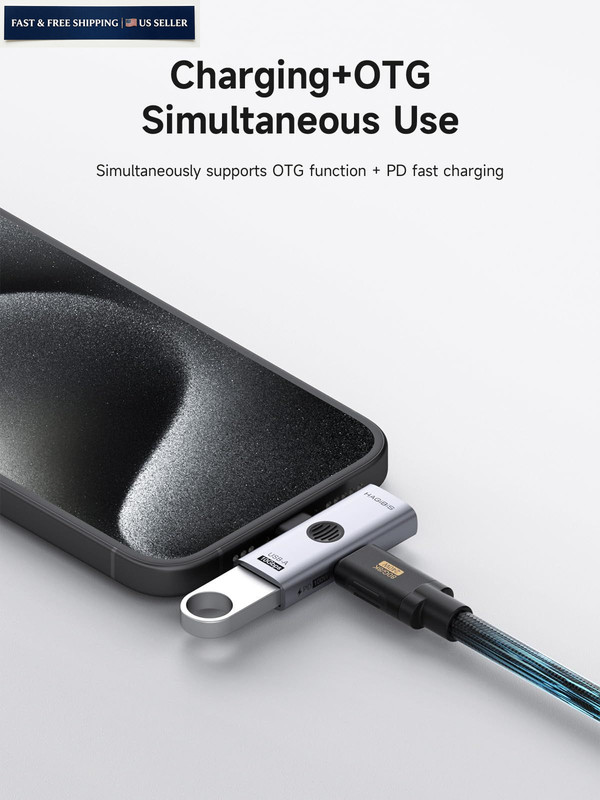 Hagibis USB-C Splitter with 100W Fast Charging and 10Gbps USB 3.2, 2 in Grey gallery
