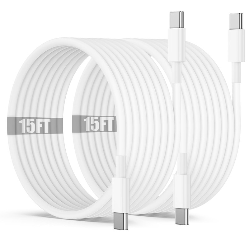 15ft USB C to C Charging Cable,Extra Long Fast Type C to C Charger Cord 5M fo…