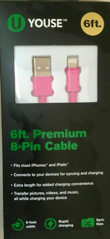 U YOUSE 6 FT PREMIUM 8-PIN CABLE! e688CXX