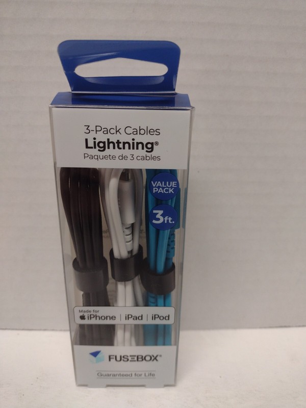 Fusebox 3-Pack Cables Lightning Value Pack 3 ft
