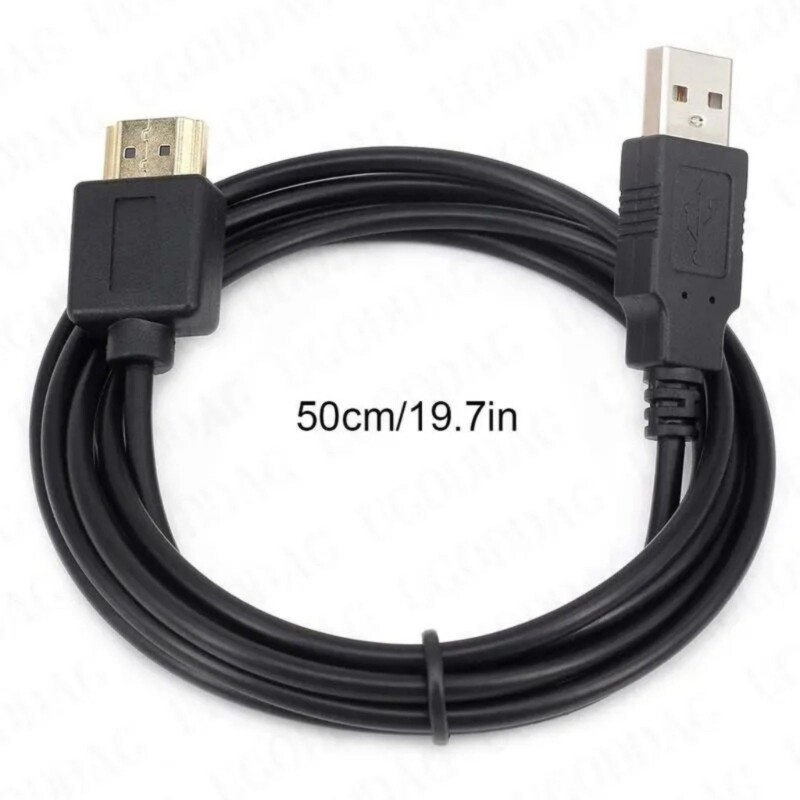 Male to USB Power Cable 0.5M Charging Cord for Hard Drives Multimedia Devies gallery