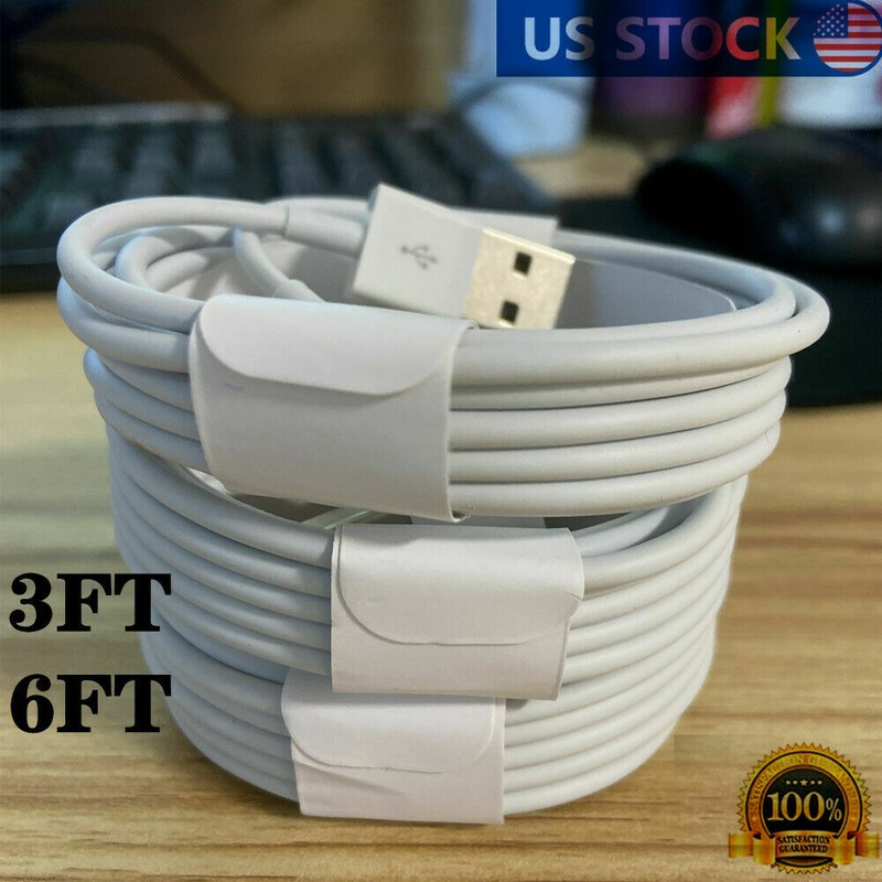 1X 3X Lot USB Fast Charger Cable 3/6Ft Cord For iPhone 13 12 11 XR 8 7 6 Plus 5s gallery