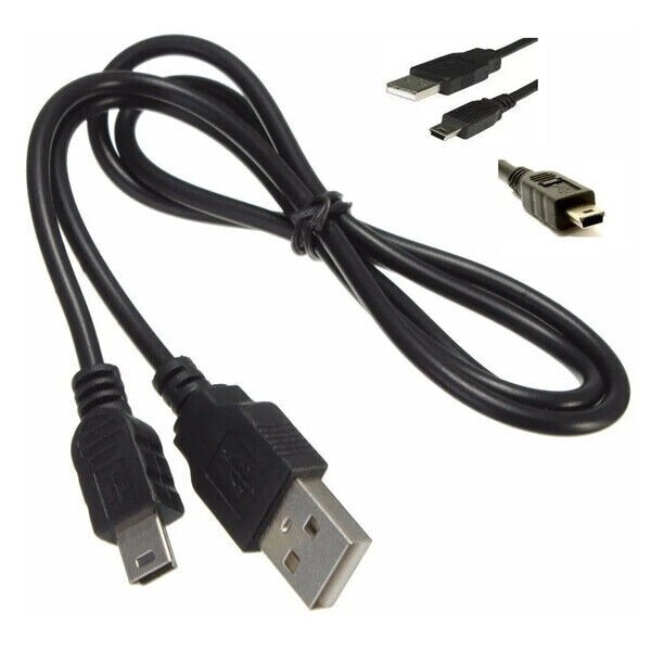 USB 2.0 MINI PORT TYPE A B MALE DATA CABLE DEVICE 5 PIN ex 130CM