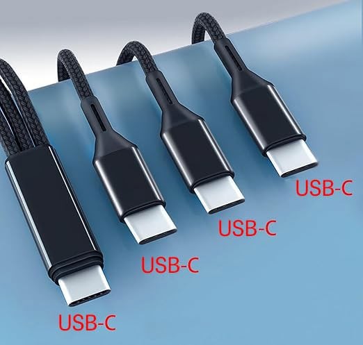 Multi USB C Cable 4FT, 3 in 1 Multiple Type C Charging,3A Splitter USB-C Char... gallery