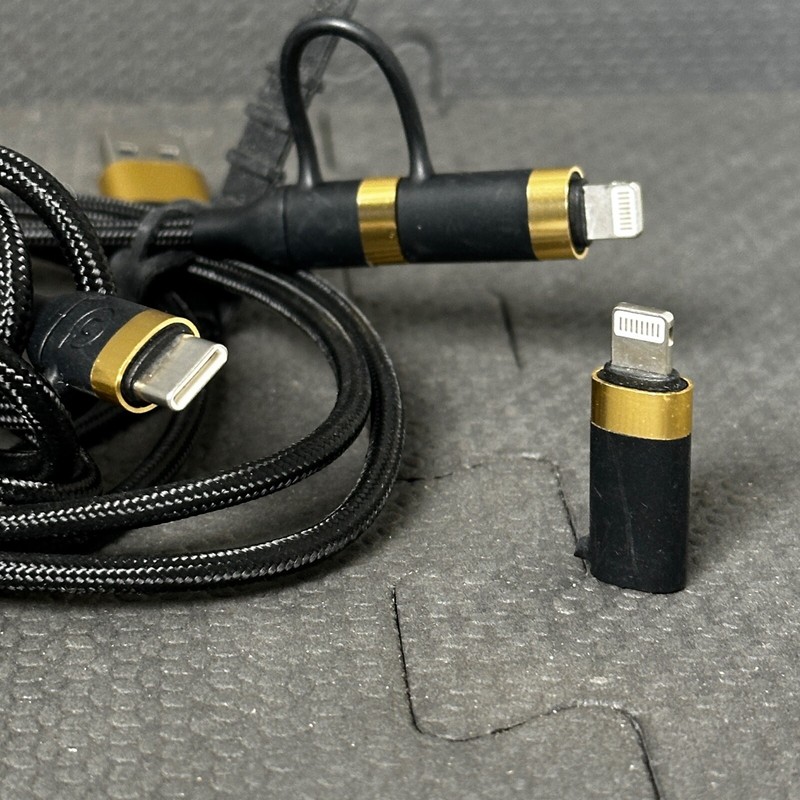2Pack Multi Charging Cable YOUSAMS Braided 4ft USAMS USB A to C or Apple gallery