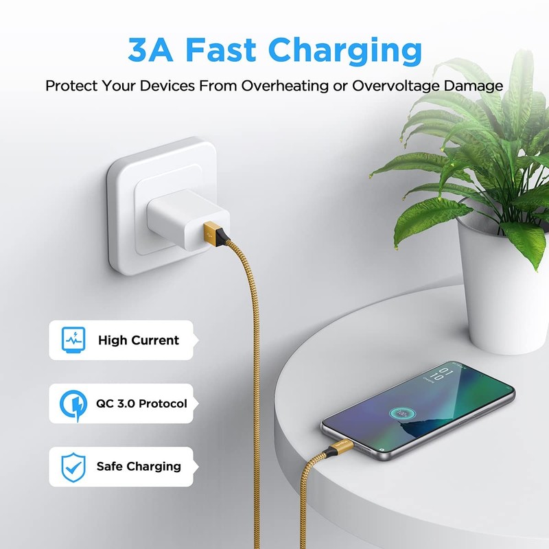 etguuds USB to USB C Cable 3ft, 2-Pack USB A to Type C Charger Cord Fast Char... gallery