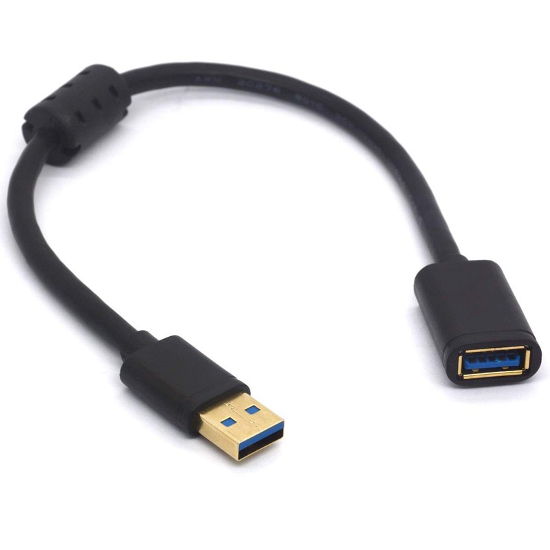30cm Short USB 3.0 Male To Male Cable EMI Ferrite Core Data Transfer Cord