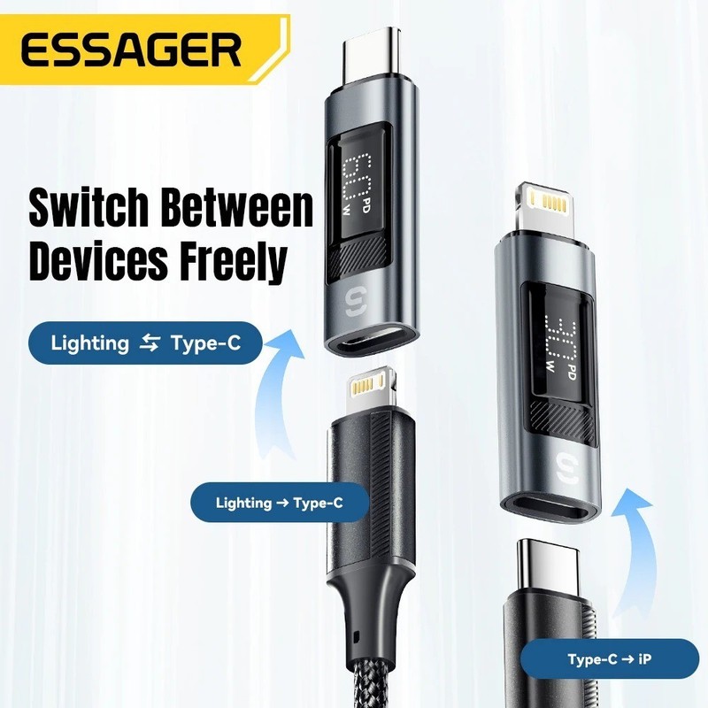 USB Type C Female to iOS Male Adapter For iPhone 17/16/15/14/13/12/11/XR/XS/ CA gallery