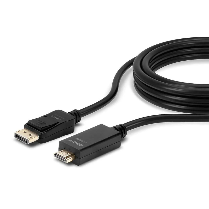 Lindy DP-HDMI 10.2G Cable 3m - Black gallery
