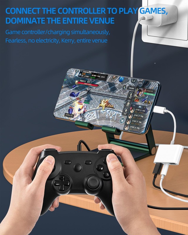 USB-C to Dual USB A Adapter(3in1) Type-C Charge Cable C+2USB 1Pack gallery