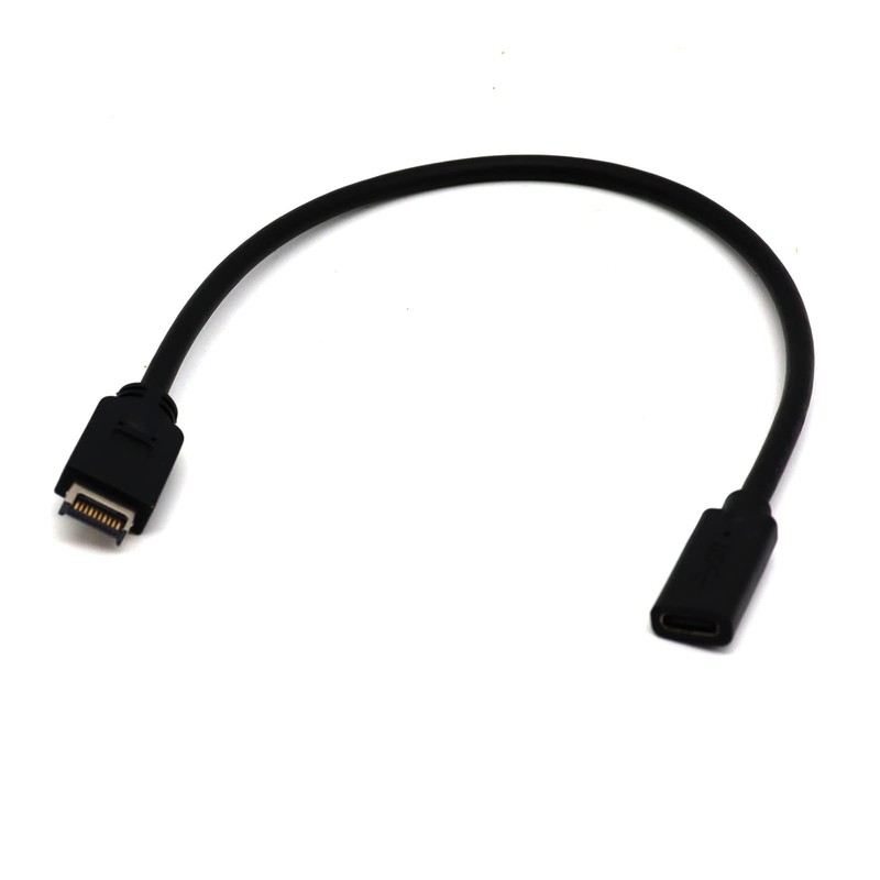 0.98 FT USB 3.1 Type E to Type C Front Panel Header Extension Cable, M to F gallery