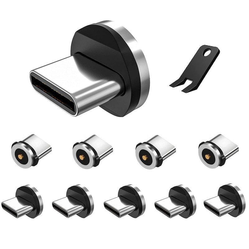 Magnetic Tips With 1-Pin – 10Pcs Connector Tips Head Without Charging Cords