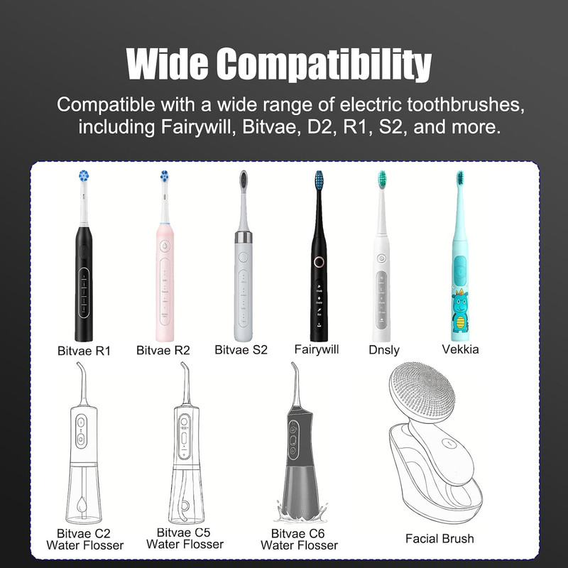 USB Charger Cable for Electric Toothbrushes Compatible with Fairywill Bitvae D2 gallery