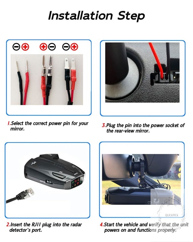 RJ11 Mirror Tap Radar Detector Hardwire Kit Compatible with Uniden R8 R7 R4 R3 gallery