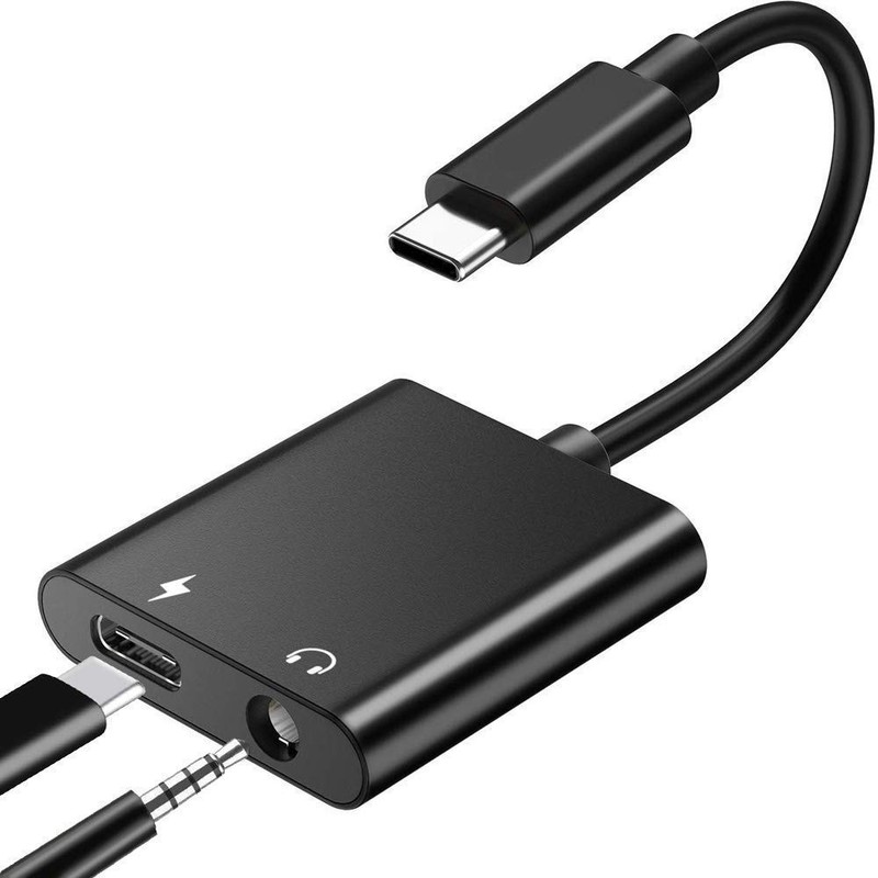 USB-C Headphone Adapter Earphone 3.5mm Jack Charger Port for Cell Phones