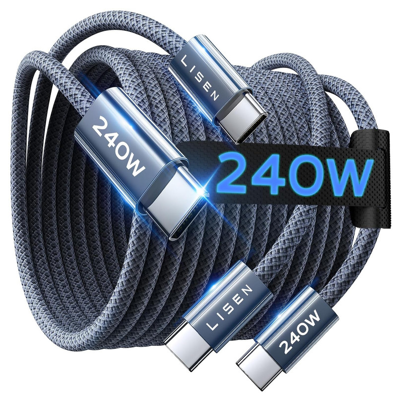 USB C to USB C Cable, 240W C to C Cable Fast Charging [6.6FT, 2 Pack] Type C Cha