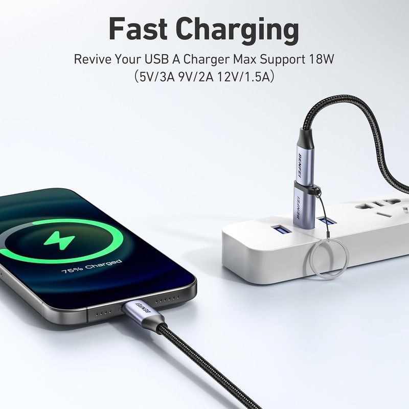 10Gbps USB Type-A to USB-C Adapter2 Pack, Male to Female Supporting 5V 3A Cha... gallery
