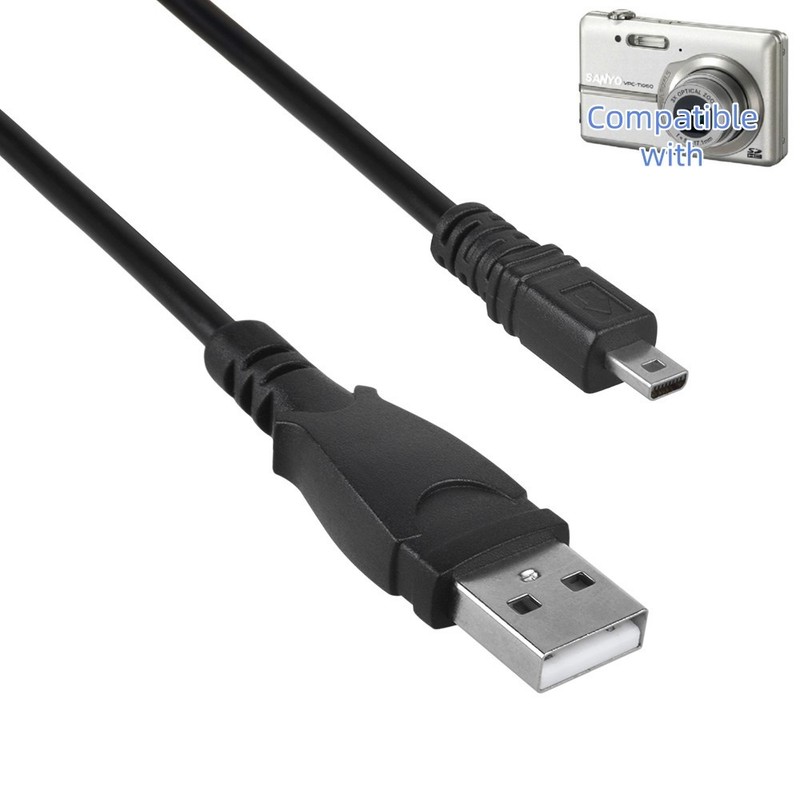 USB PC Data SYNC Cable Cord Lead for Sanyo Camera Xacti VPC-T1060 ex T1060 gx/px