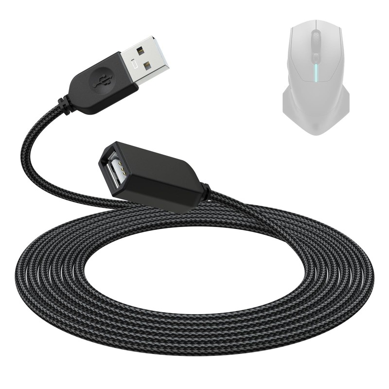 USB Extension Cable Cord Compatible with Alienware AW610M, AW310M, for Logite…