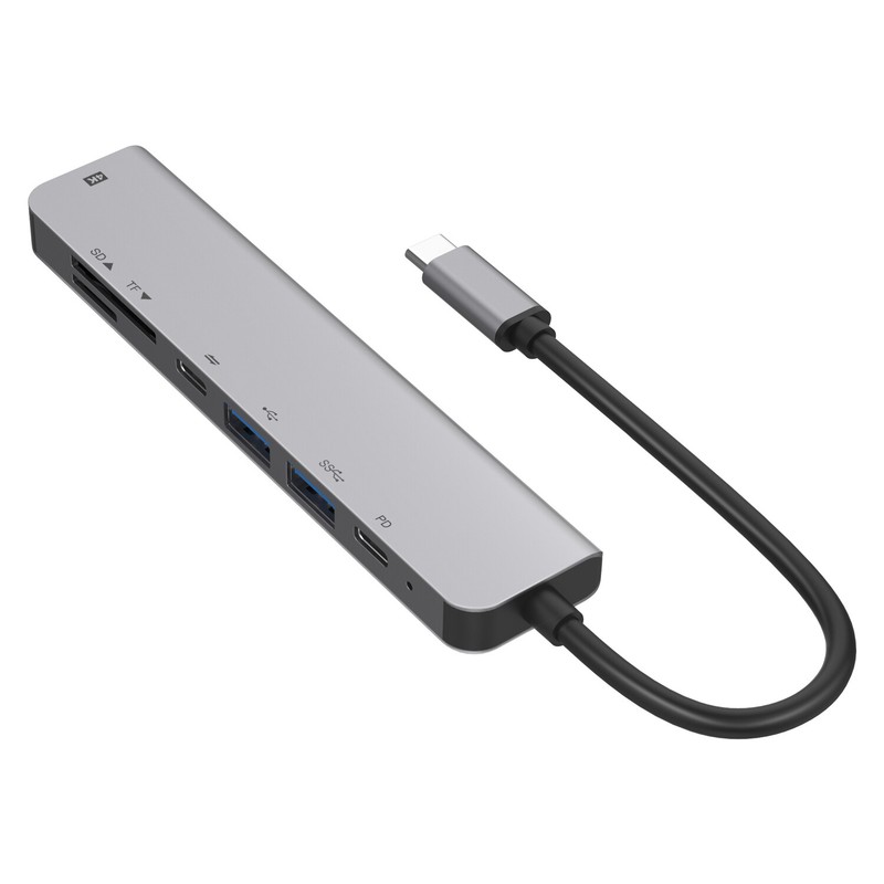 7 in 1 USB-C Hub Multiport Adapter To HDMI SD/TF USB PD For Type-C Devices gallery