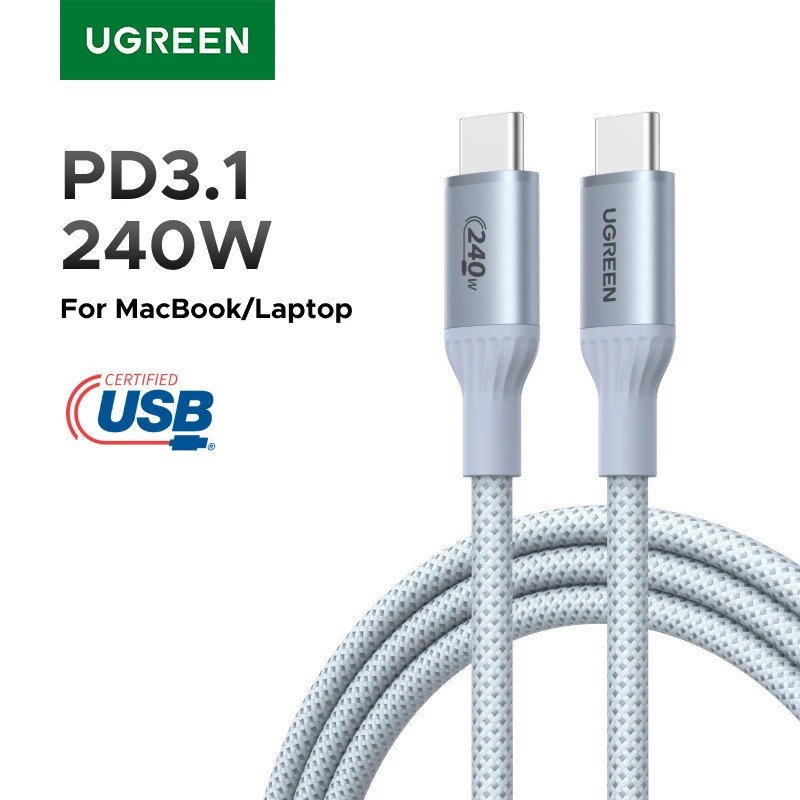 UGREEN USB-C Cable 240W PD3.1 Fast Charging Type-C Cord for Phone Laptop Tablet