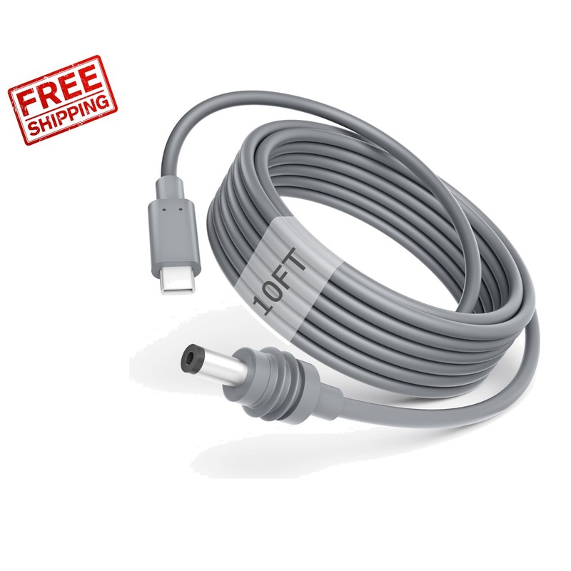 Versatile 10FT USB-C to DC Power Cable for Starlink Devices – 100W Max Output