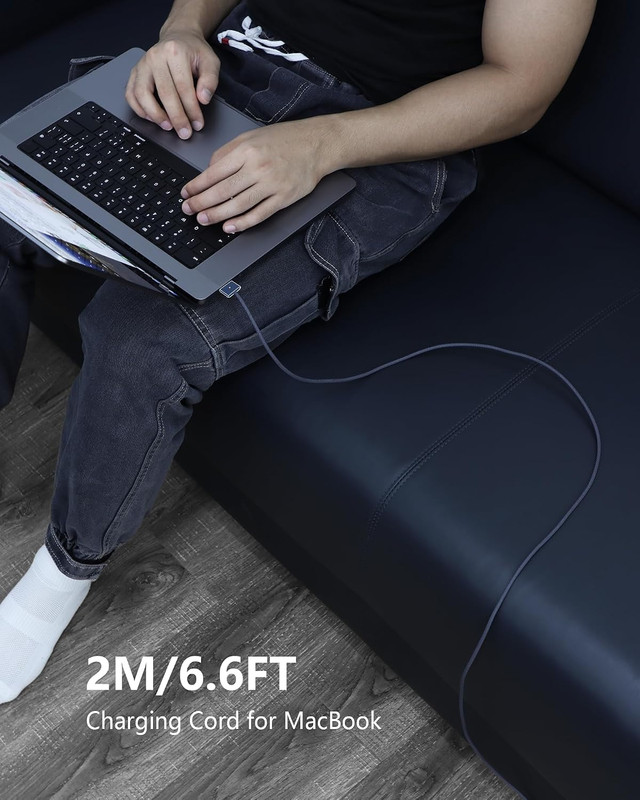 ZeitNah Upgraded USB-C to Magnetic Charging Cable for MacBook Pro/Air (2021-2026 gallery
