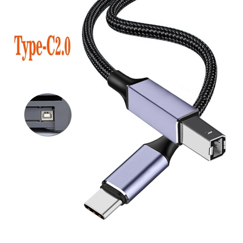Phone Printer Cable Type C 2.0 to USB Scanner Cord High Speed Fast Data Transfer gallery