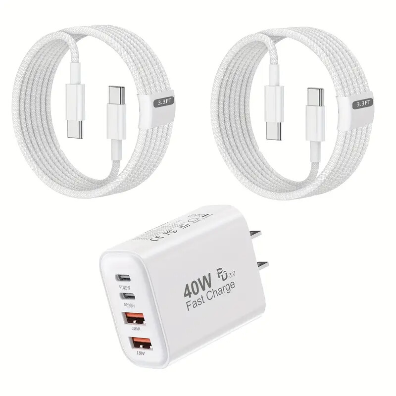 Fast Charger PD20W USB-C to C Woven Braided Charge Cable For google Pixel 9 8 7 gallery