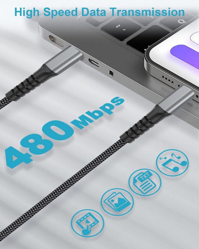 USB C to Lightning Cable 2Pack 1M USBC to Lightning Cable [Mfi Certified], Light gallery