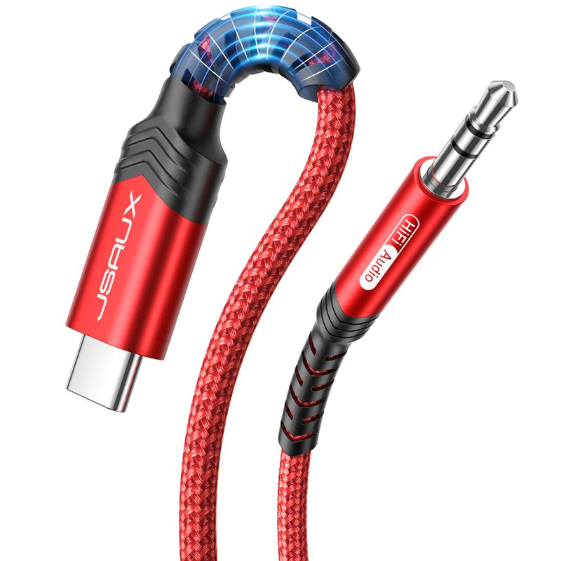 Cable USB C a conector auxiliar de audio de 3,5 mm compatible