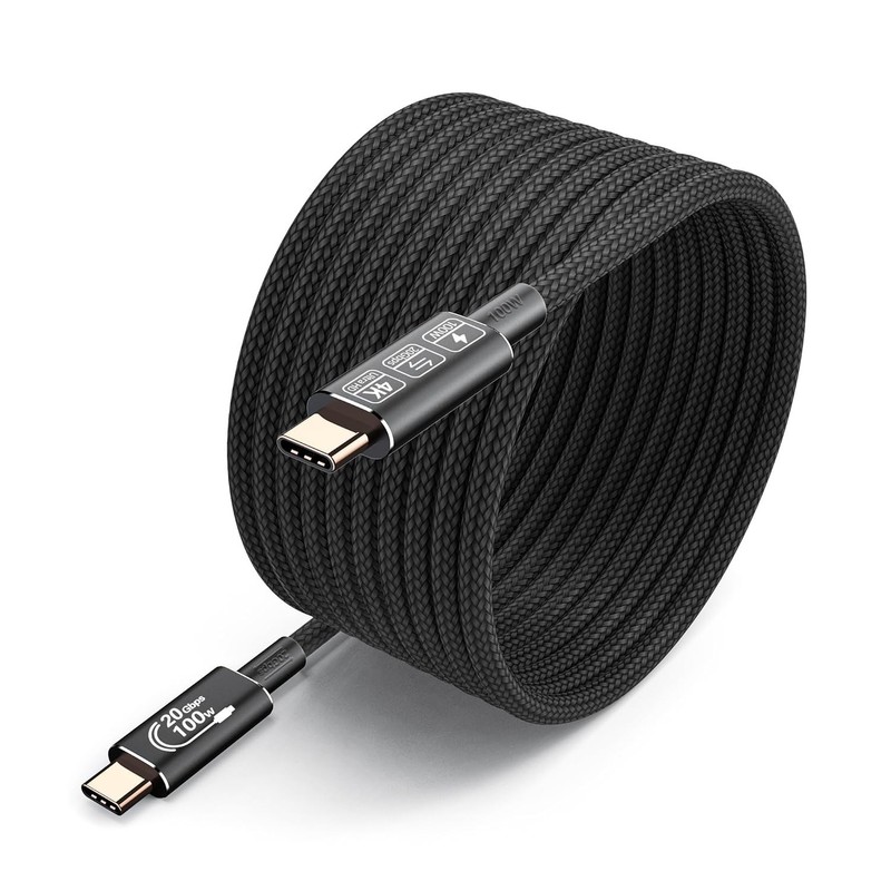 Ultra-Durable 16.4FT USB C to C Cable: 20Gbps Data Transfer & 4K Video Output gallery