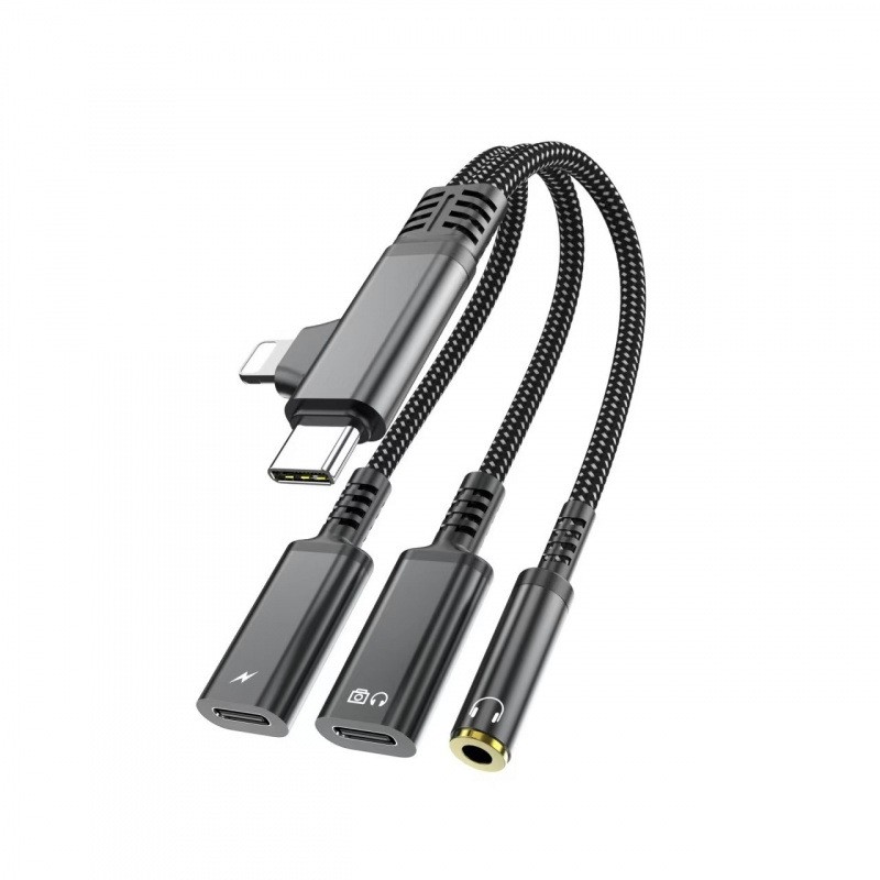 USB C To 3.5mm Audio Charging Adapter Cable OTG Splitter for iphone Android