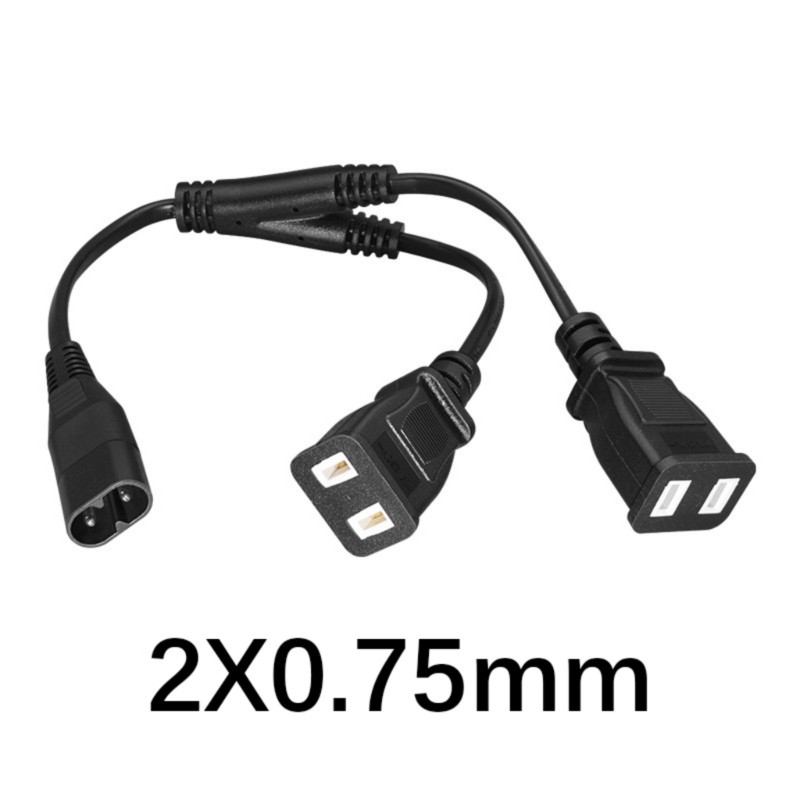 Heavy Duty C8 Plug to 2 Pin Outlet Converters Cable with Metal Conductors gallery