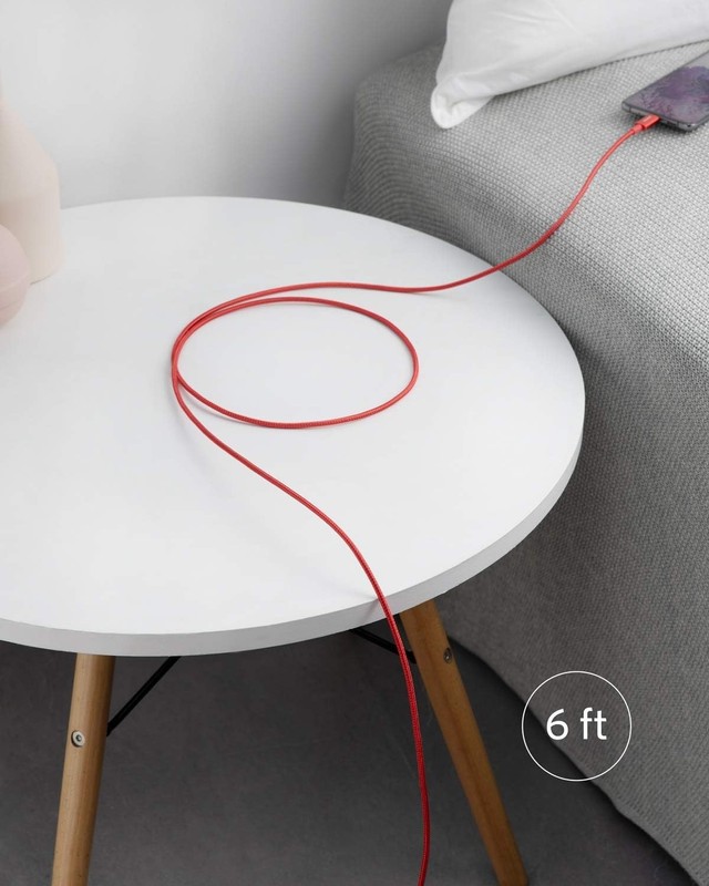 3-Pack 6ft Heavy Duty Charging Phone Cable Type-C USB For iPhone Samsung Charger gallery