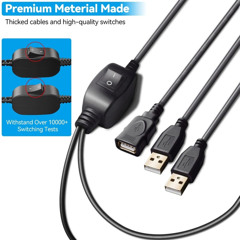 Printer Splitter for Computers USB A Splitter 1 in 2 Out for Share Printer/Sc... gallery