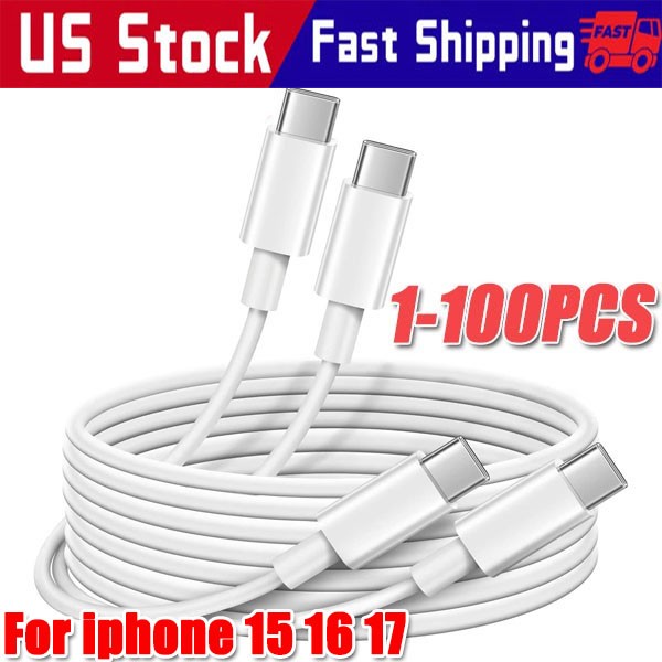 For Samsung iPhone 15 16 Pro Max 60W USB-C to USB C Cable Fast Charger Cord Lot