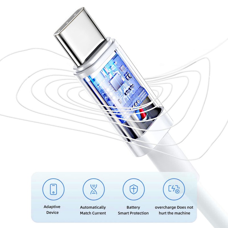 Paiegn Original 8 Pack USB C Type C Cable Fast Charging 3FT For Iphone15 Android gallery