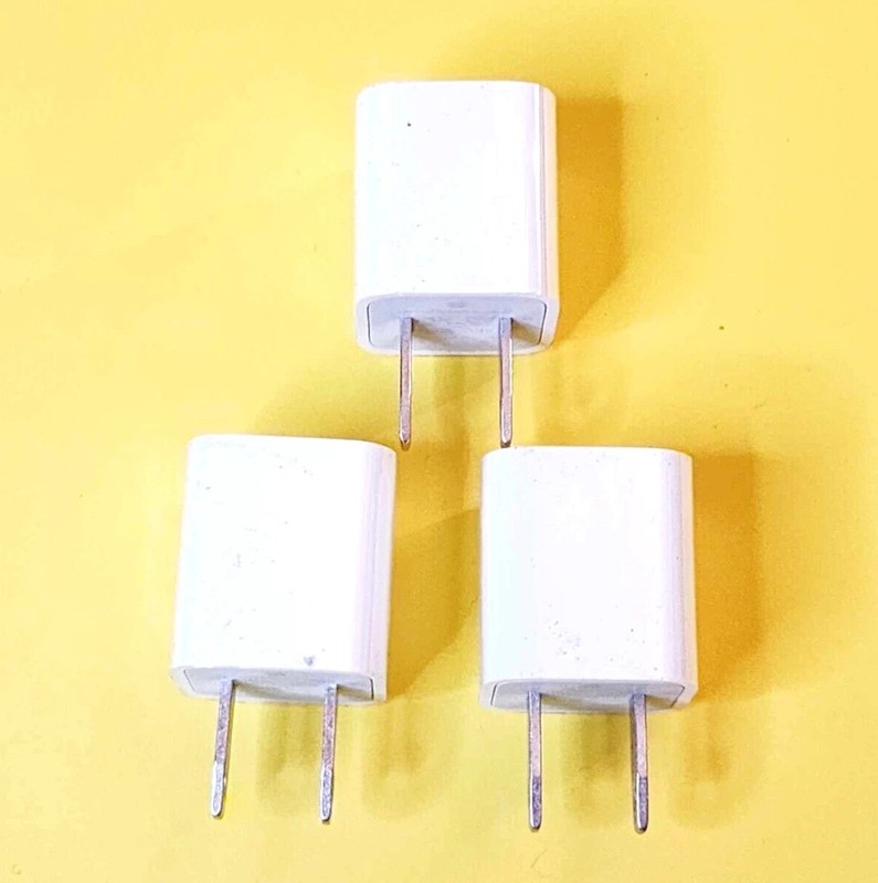 LOT 3x 100% GENUINE APPLE A1385 WALL CHARGERS PLUG AC POWER ADAPTER IPOD IPHONE