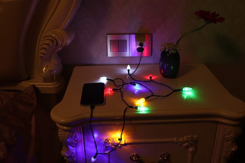 Brogrous USB Christmas Light Phone Charger Cord 50inch 50 inches, Type-C