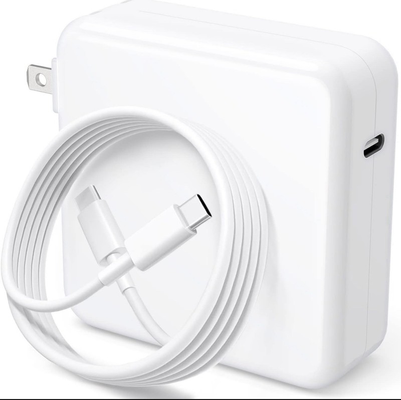 120W USB-C PD Fast Charger for MacBook Pro/Air, iPad + 6.6FT Cable