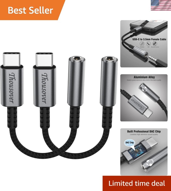 Aluminum USB C to 3.5mm Adapter – Lightweight and Durable for iPhone users
