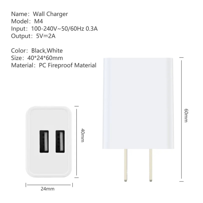 For iPhone 14 13 12 11 Pro 8 Dual Port USB Fast Charger Block Power Adapter Cube gallery