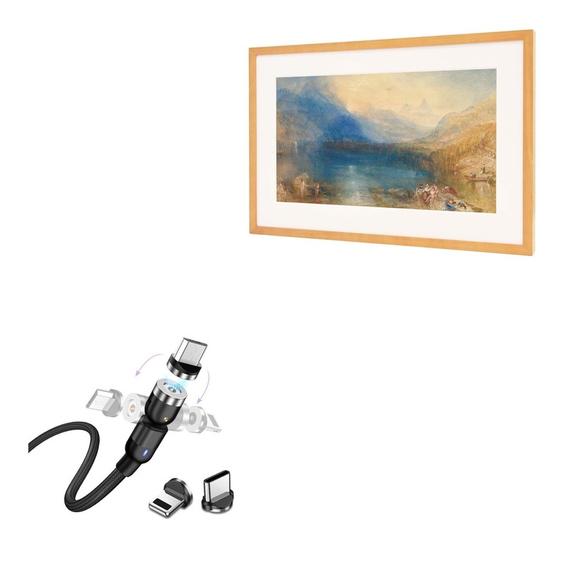 Cable with CANVIART Canvia Digital Canvas Display and Frame – MagnetoSnap All…