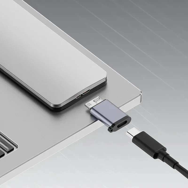 Micro B USB 3.0 Male to Type-C Female Adapter: Fast Data Transfer HDD Connector gallery